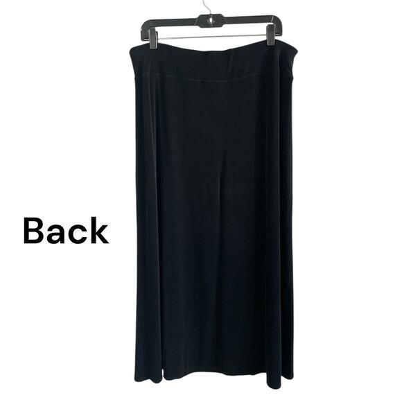 Chicos Travelers Faux Wrap Maxi Skirt Black Size 3/XL - Picture 2 of 5